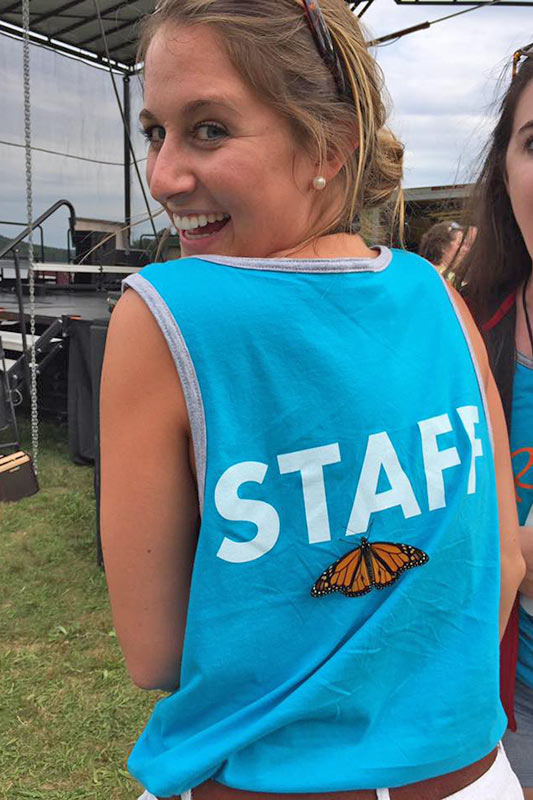 Staff Member with Butterfly